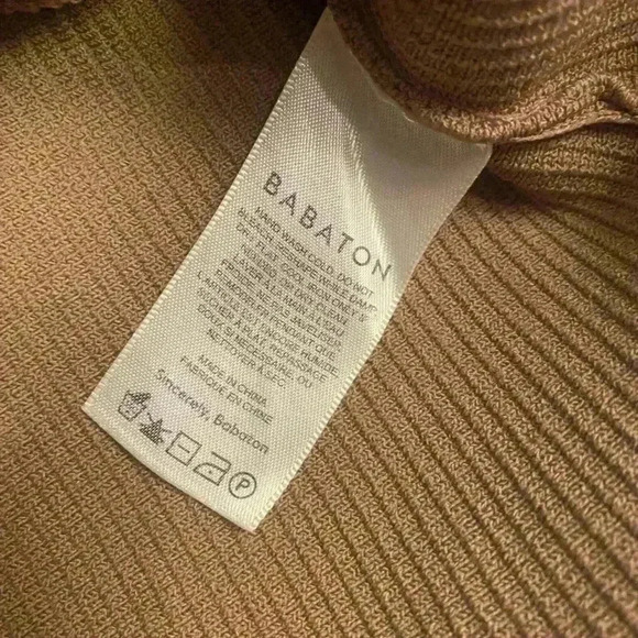 Babaton Sculpt Knit Empire Longsleeve In Neutral Tan Size Small - Picture 10 of 10
